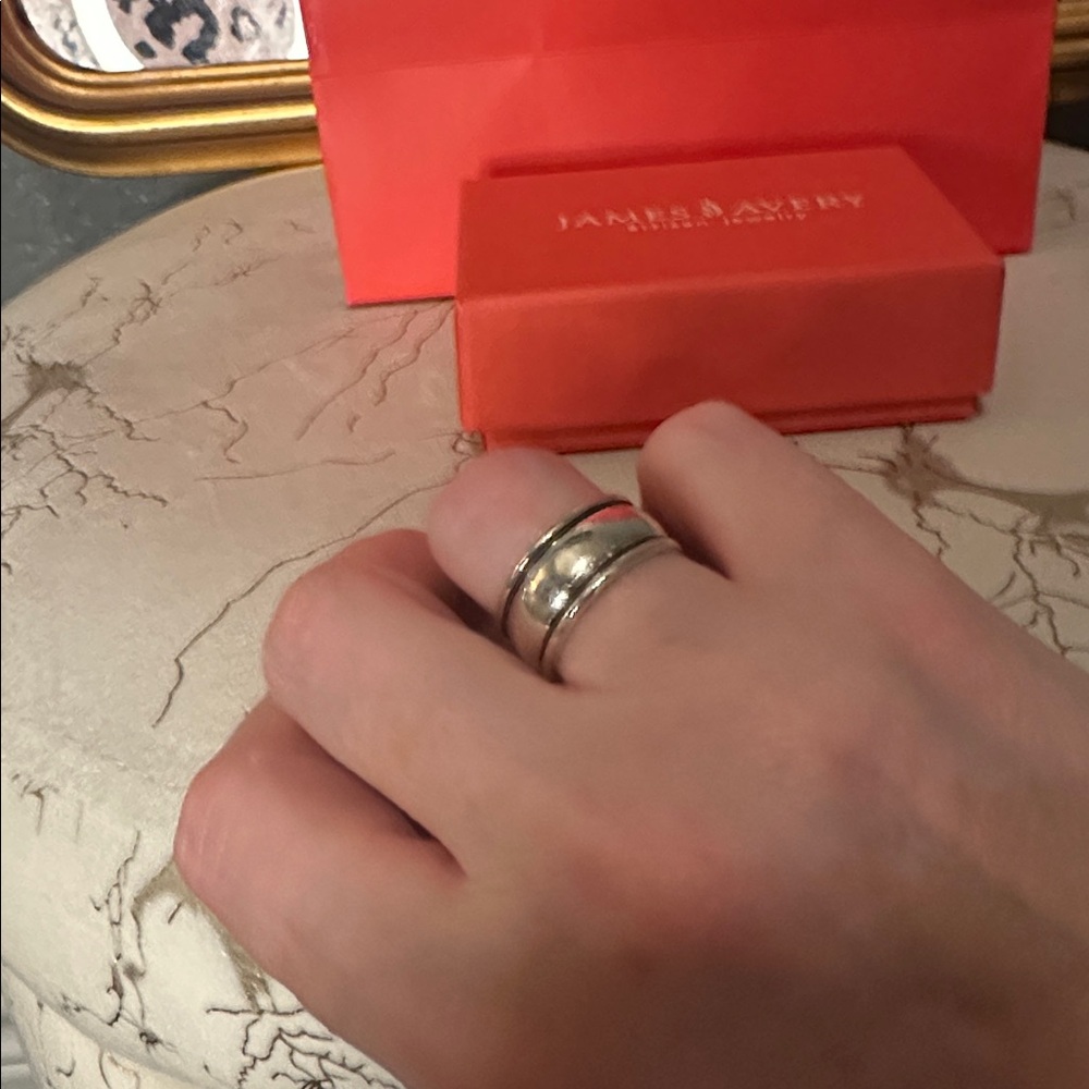 James Avery RETIRED Sterling silver wedding band size 6 - Picture 9 of 10